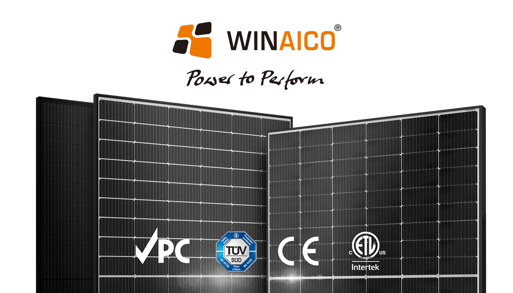 WINAICO's black solar panel products